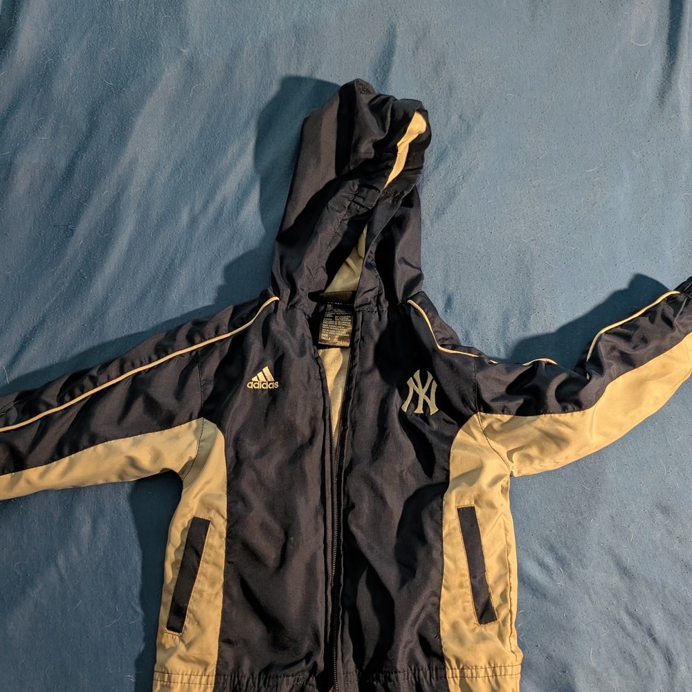 Adidas Kids Navy and Tan Jacket